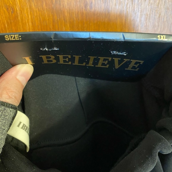 NWT SOLID BLACK SCUBA CARGO PANTS WIDE LEG size 1X - Picture 4 of 15